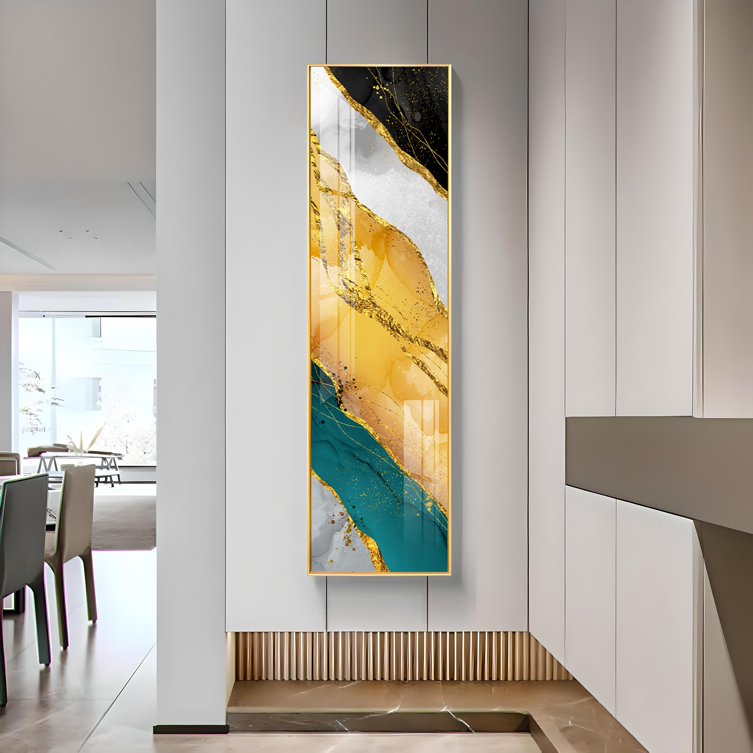 Abstract Stripes Premium Acrylic Vertical Wall Art