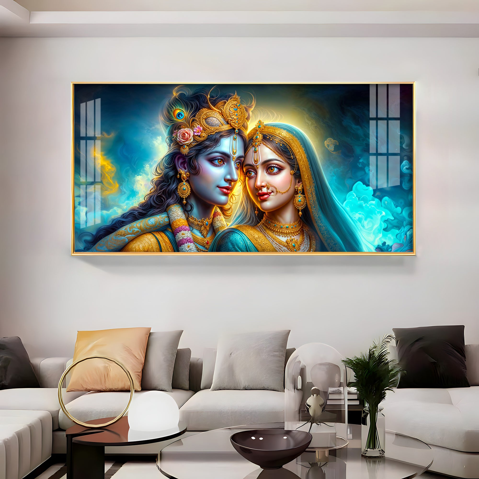 Majestic Radiant Devotion Aura Premium Acrylic Horizontal Wall Art