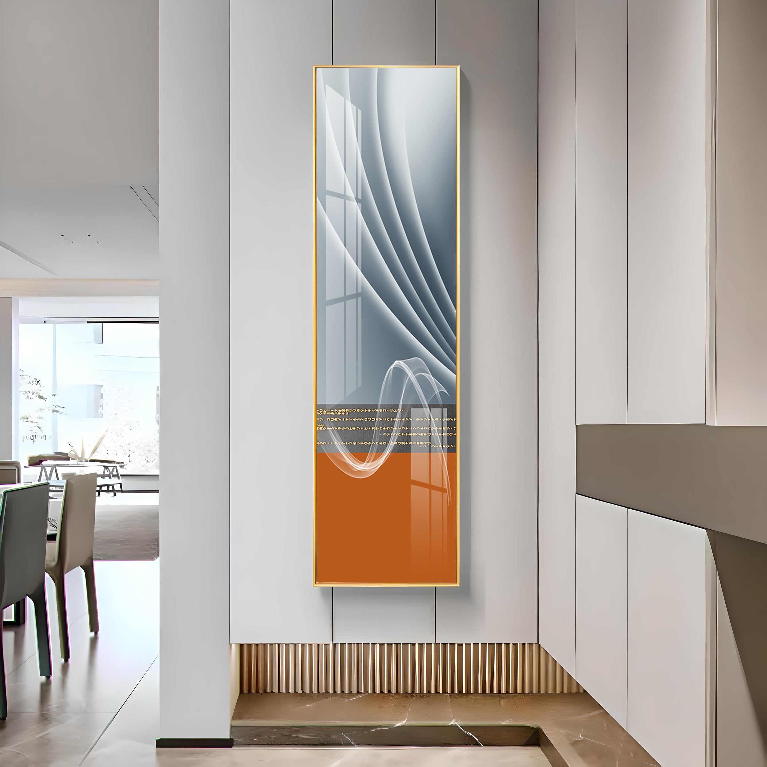 Glowing Wave Premium Acrylic Vertical Wall Art