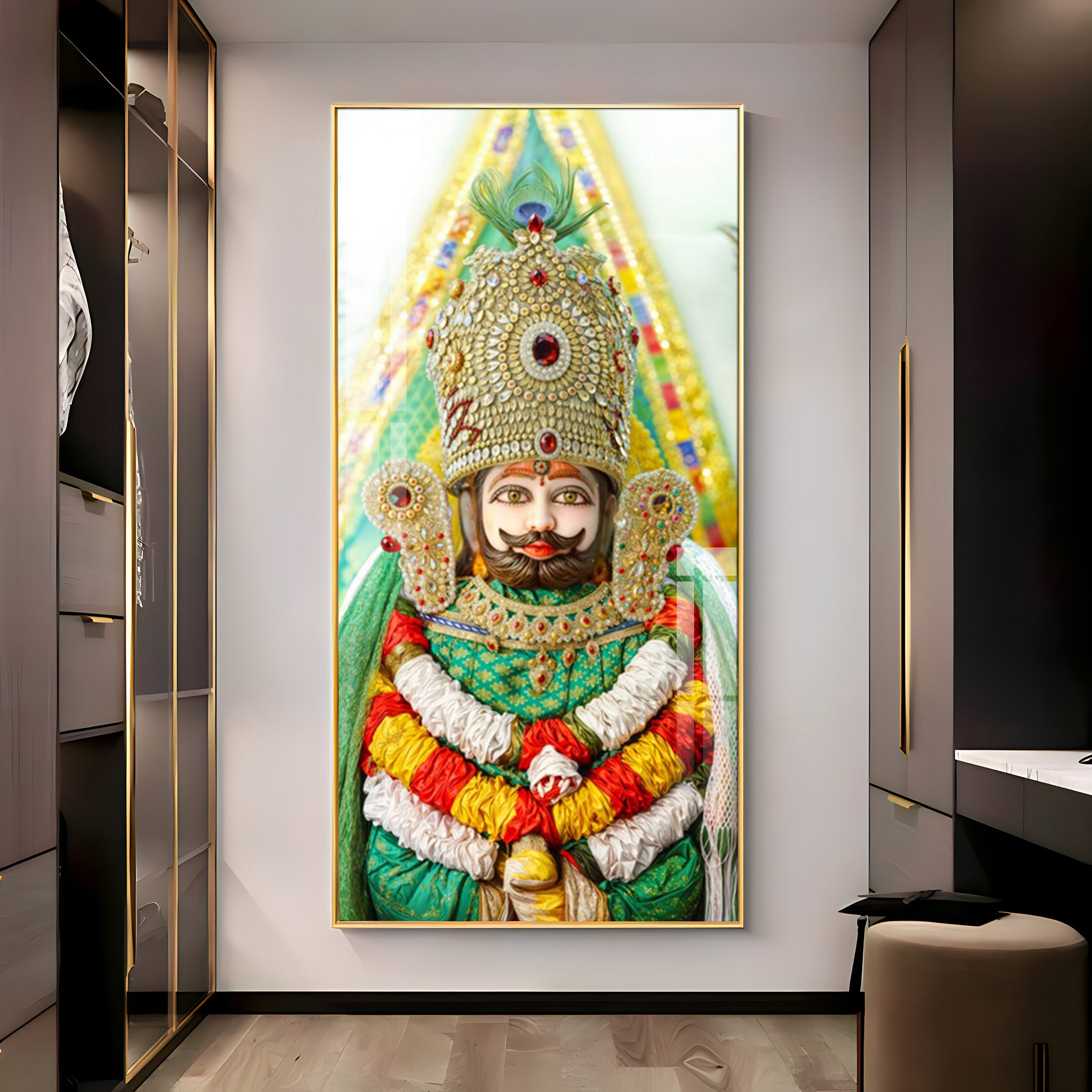 Shyam Baba Ji Premium Acrylic Vertical Wall Art
