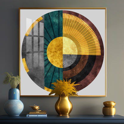 Circular Artistry Premium Acrylic Square Wall Art