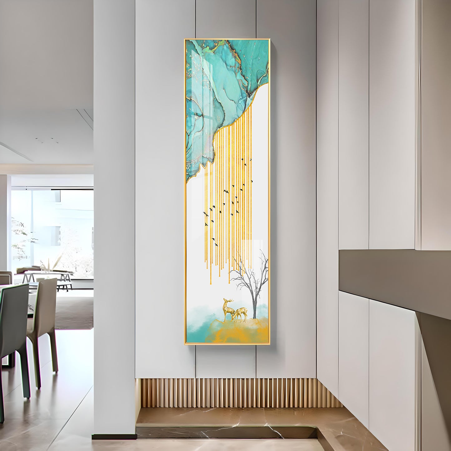 Golden Showers Premium Acrylic Vertical Wall Art