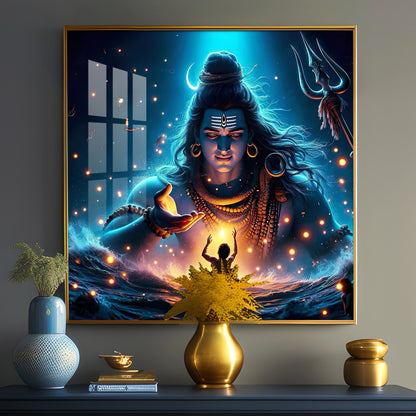 Cosmic Shiva Premium Acrylic Square Wall Art