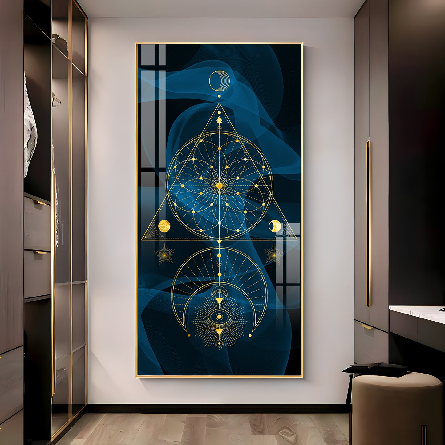 Modern Minimalist Geometric Premium Acrylic Vertical Wall Art