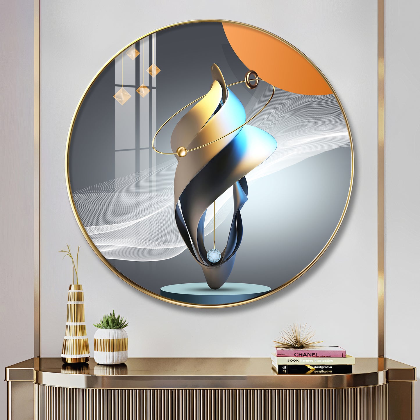 Modern Muse Premium Acrylic Round Wall Art