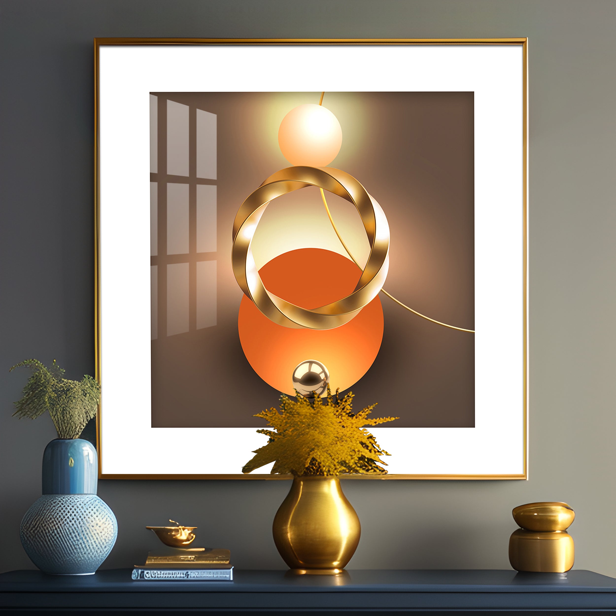 Light And Shadow Premium Acrylic Square Wall Art