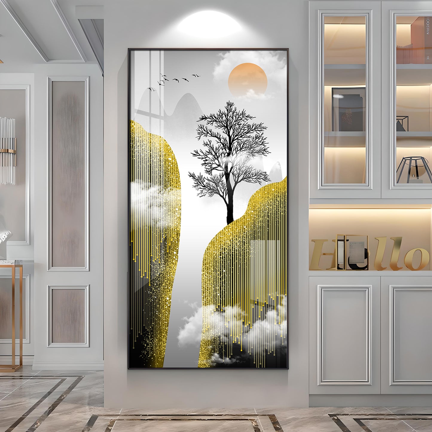 Jungle Scenery Luxury Crystal Wall Art