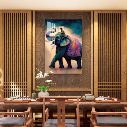 Decorated Asian Elephant Acrylic Wall Art