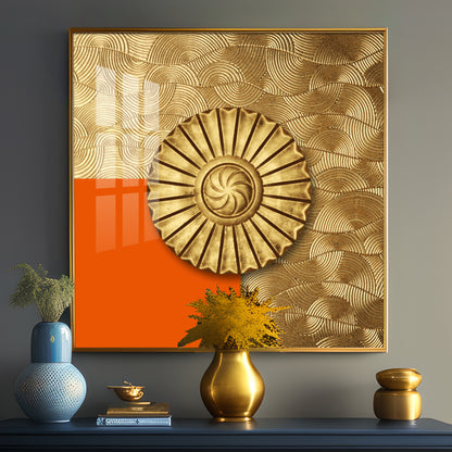 Luxury Golden Mandala Premium Acrylic Square Wall Art