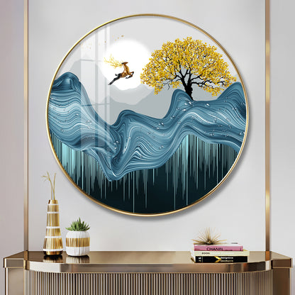 Echoes Of Nature Premium Acrylic Round Wall Art