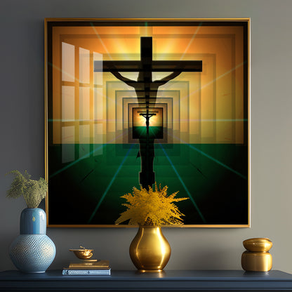 The Jesus Cross Premium Acrylic Square Wall Art