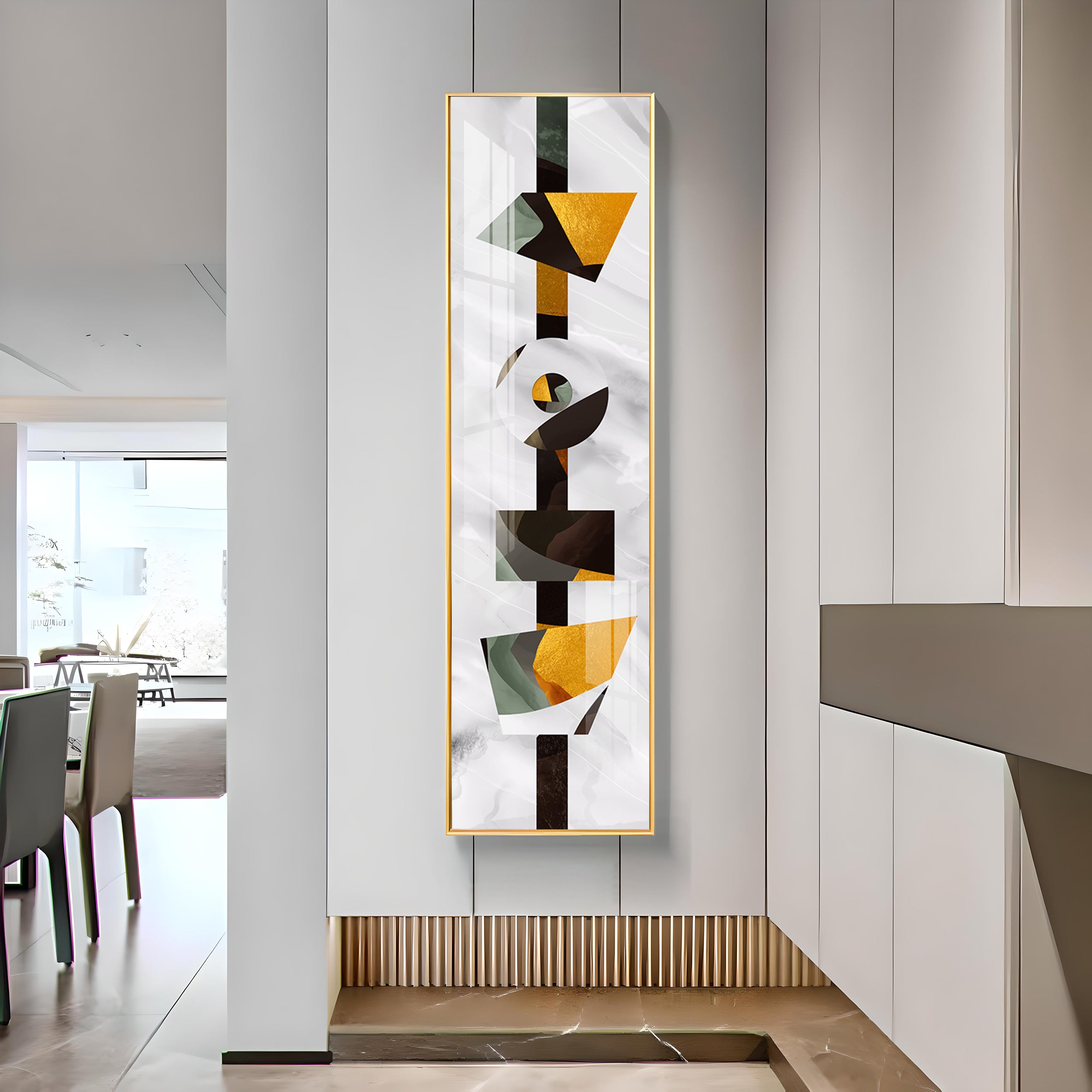 Modern Luxury Art Living Room Entrance Hall Vertical Premium Acrylic Vertical Wall Art