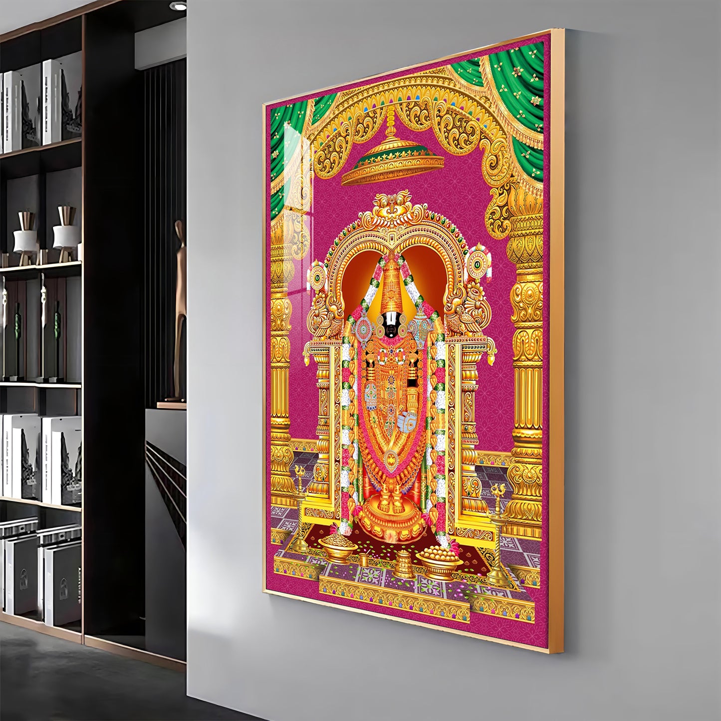 Sri Venkateswara Swamy Blessing Premium Acrylic Vertical Wall Art