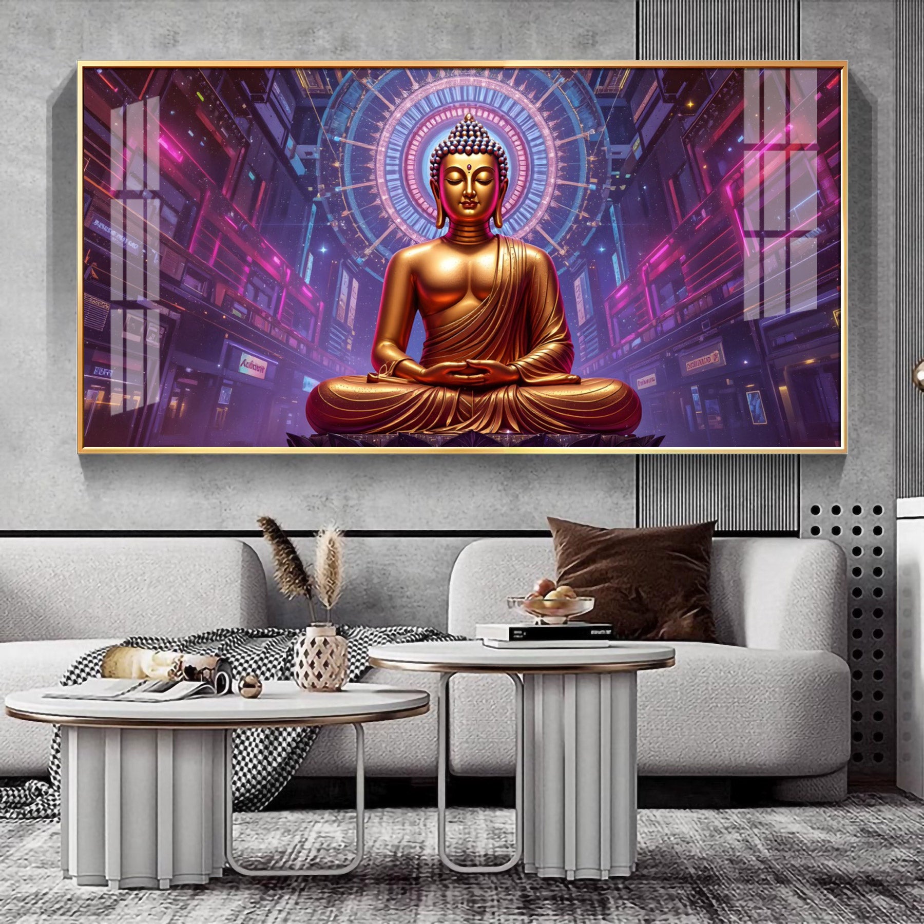Harmony Buddha Display Premium Acrylic Horizontal Wall Art