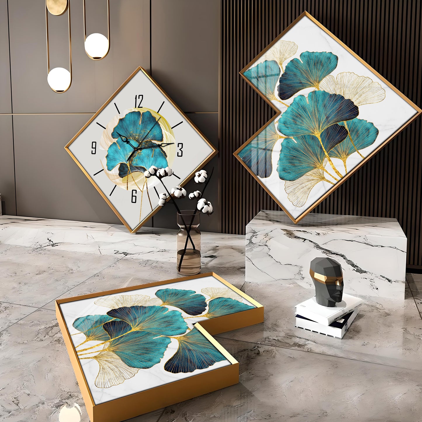 Ginkgo Biloba Premium Acrylic Wall Clock