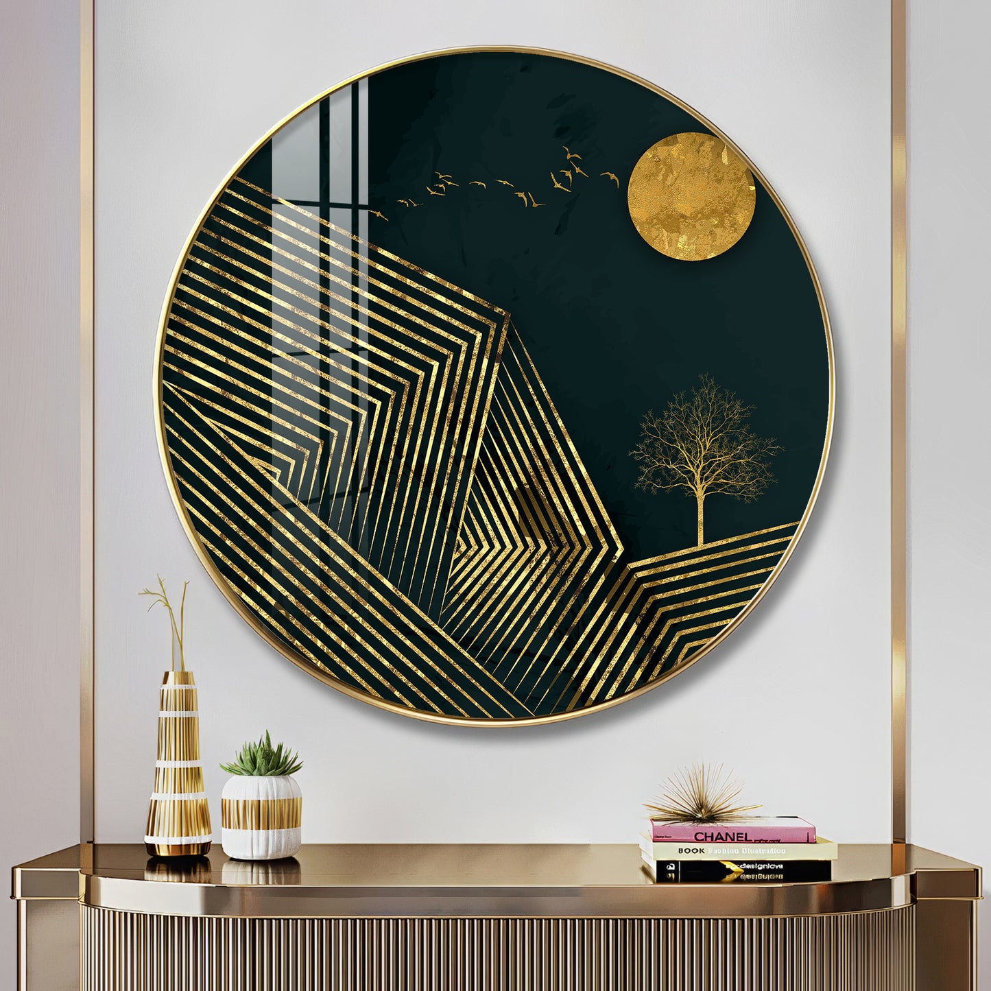 Obsidian Luxe Premium Acrylic Round Wall Art