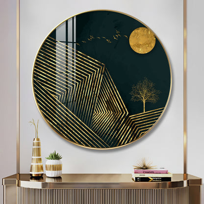 Obsidian Luxe Premium Acrylic Round Wall Art