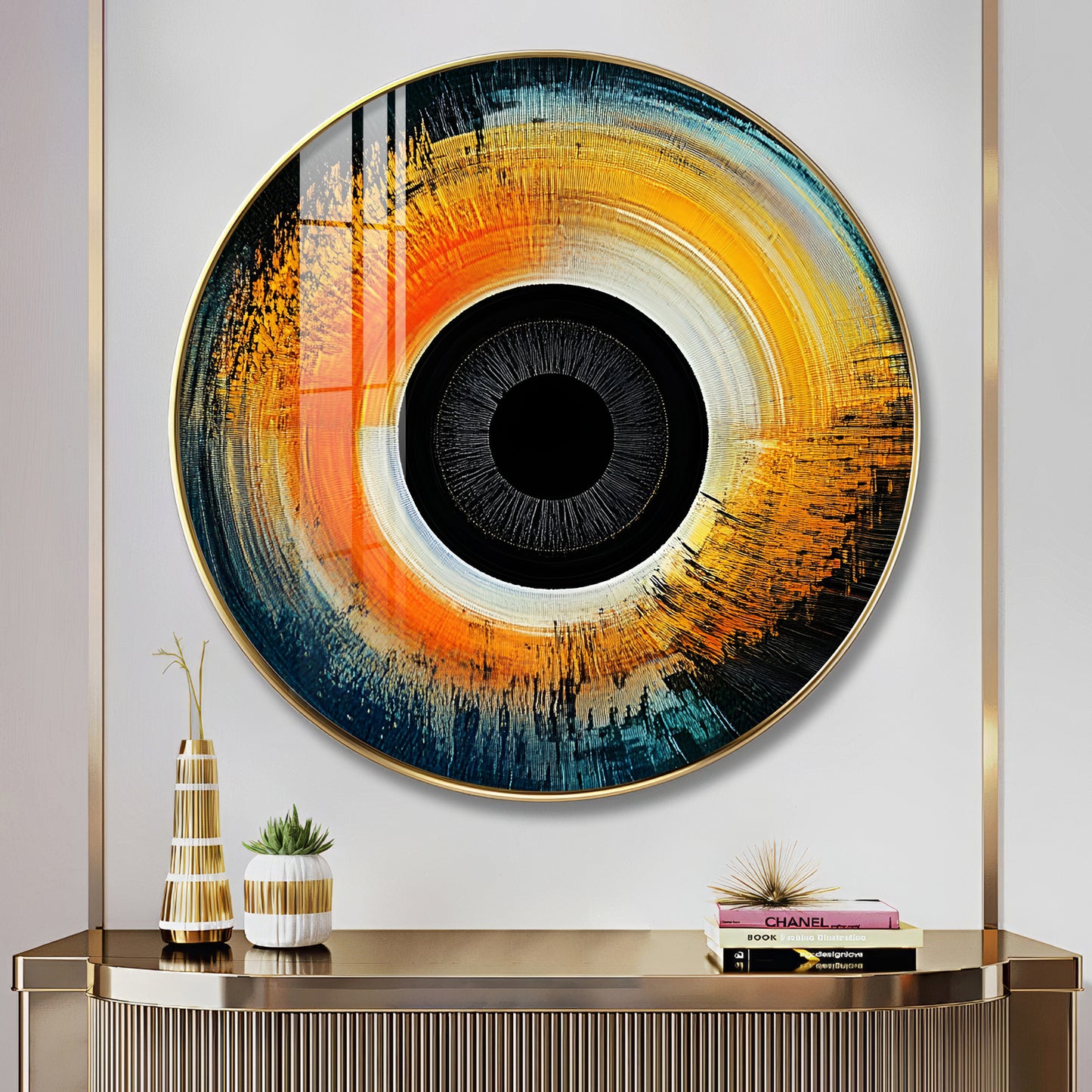 Visionary Gaze Premium Acrylic Round Wall Art