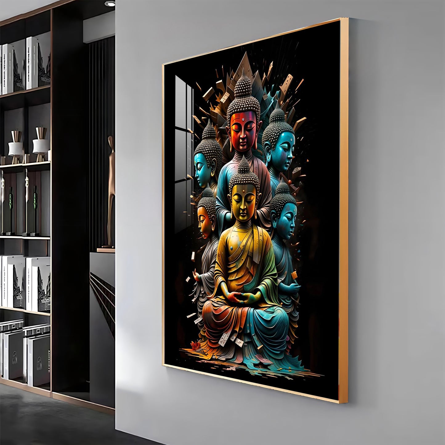 Lord Buddha Premium Acrylic Vertical Wall Art