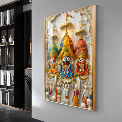 Lord Jagannath Rath Yatra Premium Acrylic Vertical Wall Art