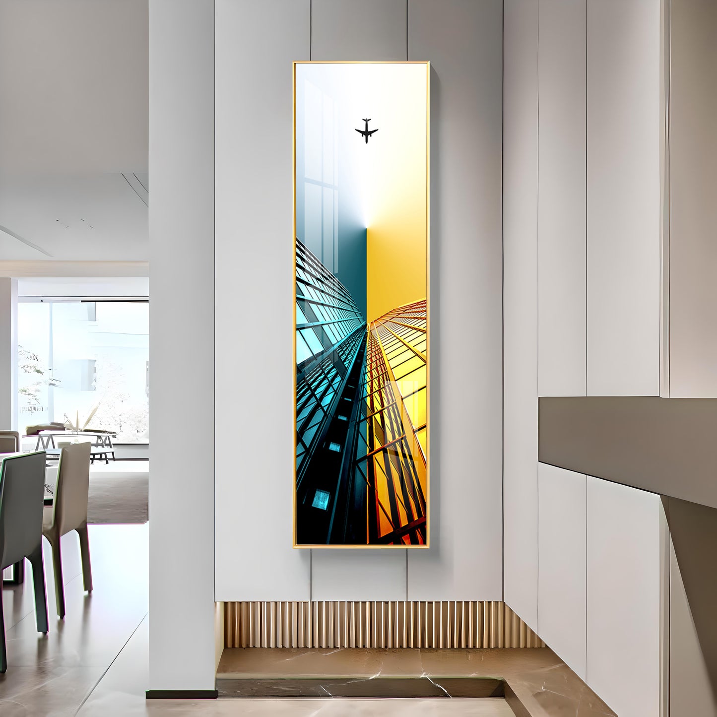 Tall Skyscrapers Premium Acrylic Vertical Wall Art