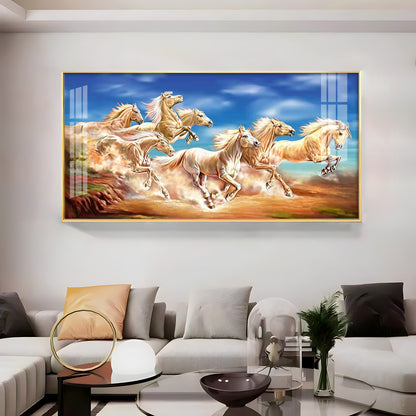 Lucky Horses Premium Acrylic Horizontal Wall Art