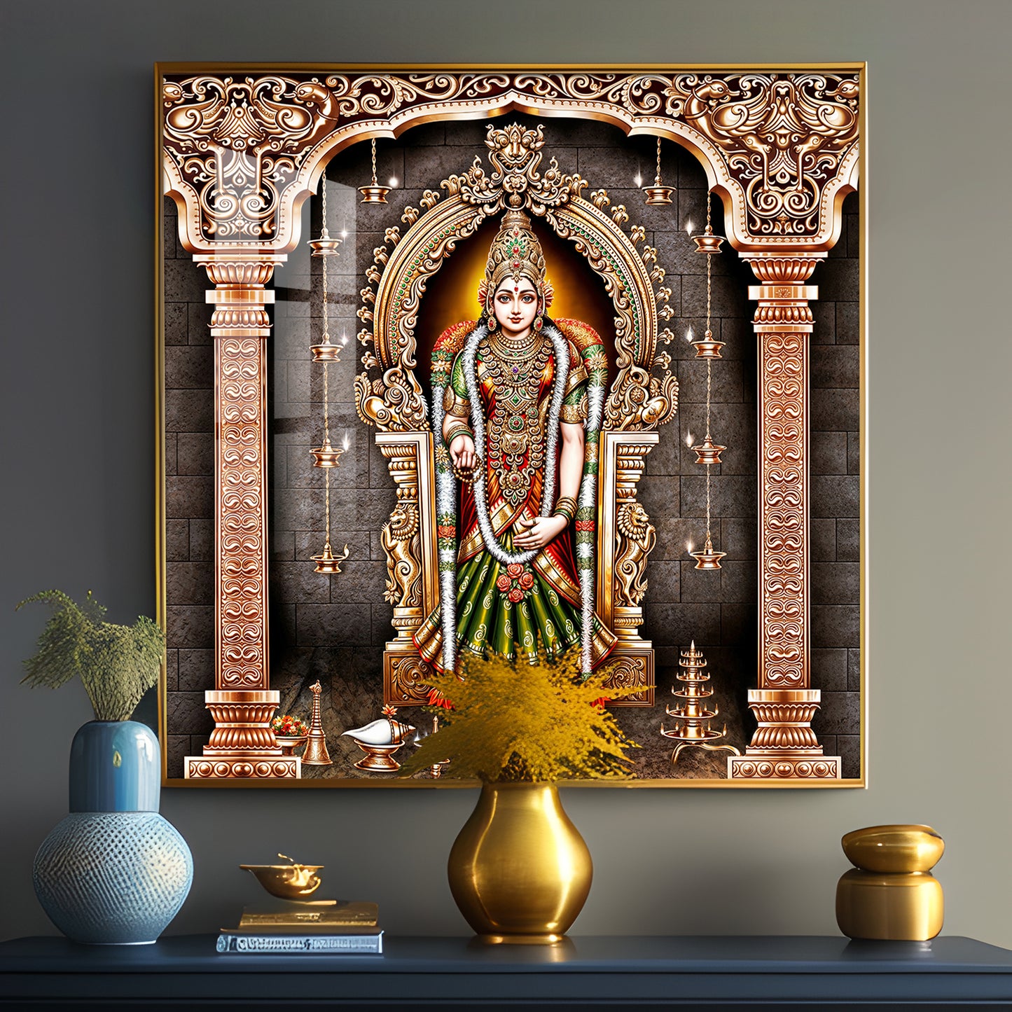 Kanya Kumari Devi Premium Acrylic Square Wall Art