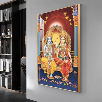 Sita Ram Premium Acrylic Vertical Wall Art