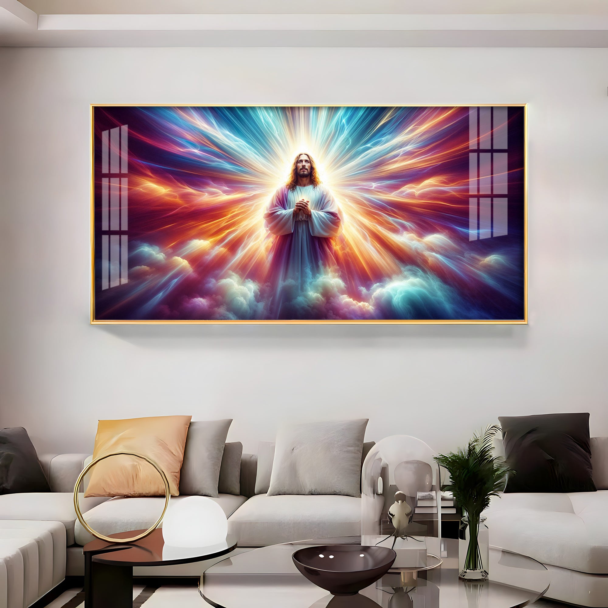 Jesus In Twilight Premium Acrylic Horizontal Wall Art