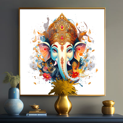 Vighanharta Ganesh Premium Acrylic Square Wall Art