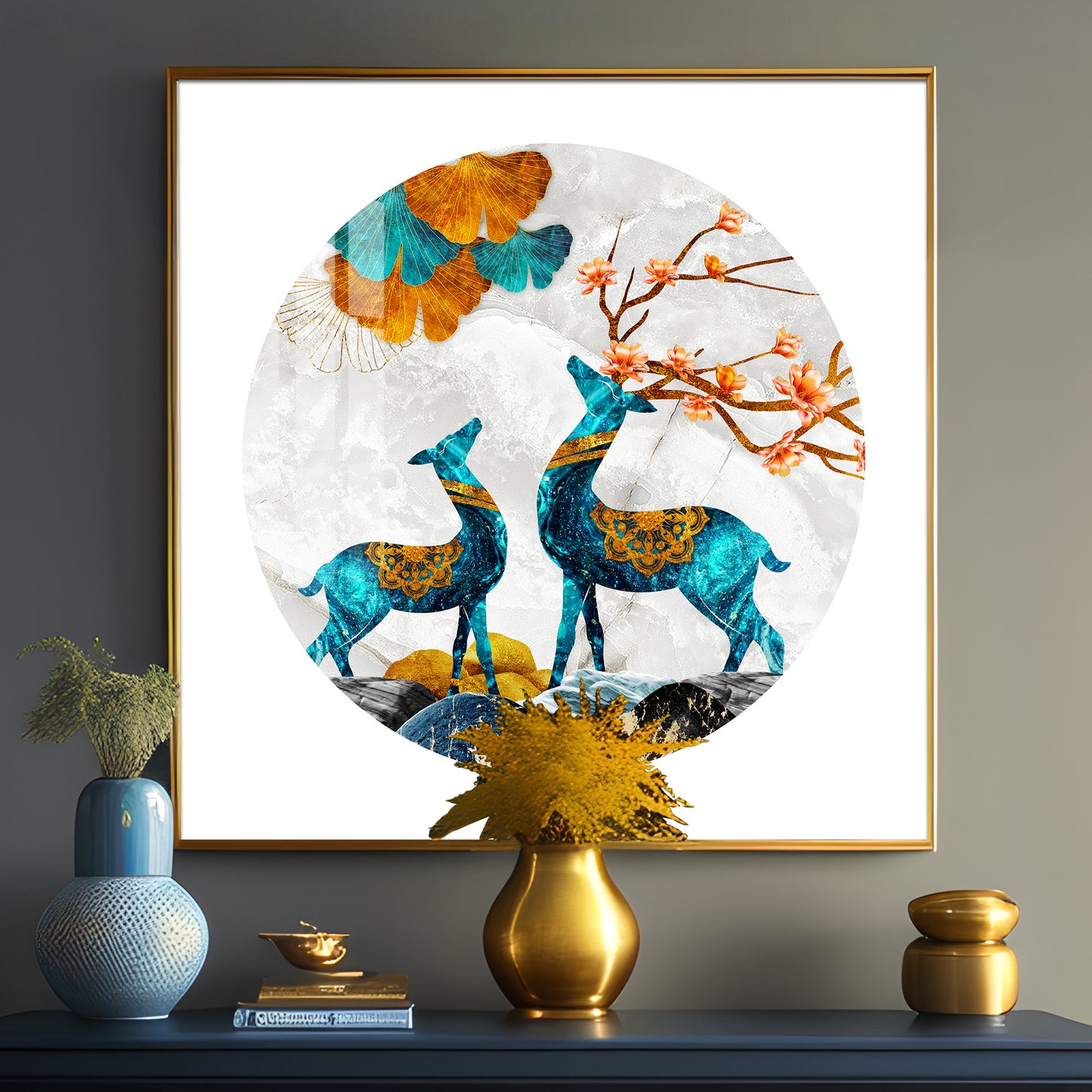 Magical Deer Premium Acrylic Square Wall Art