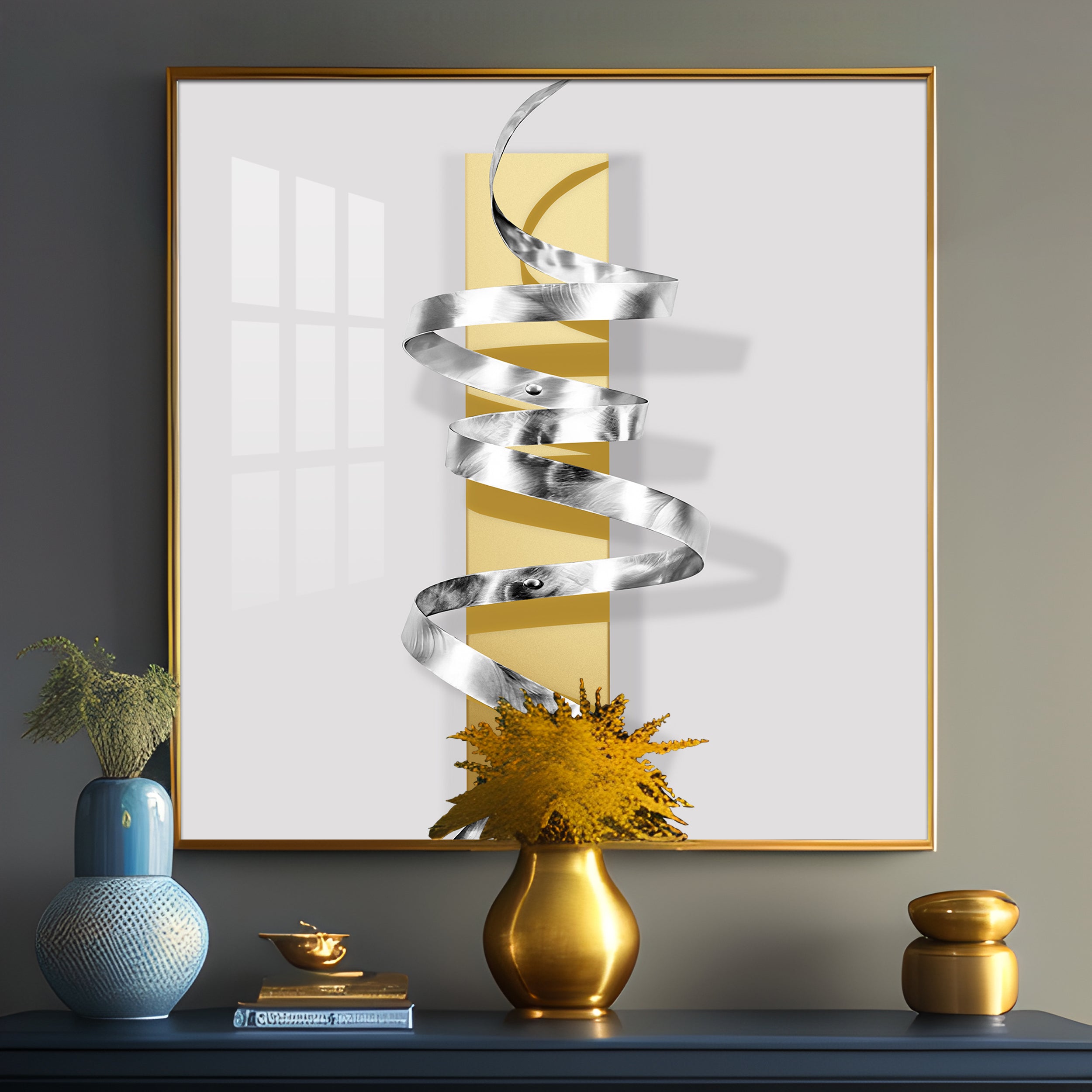 Silver Statement Premium Acrylic Square Wall Art