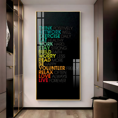 Think Positively Premium Acrylic Vertical Wall Art