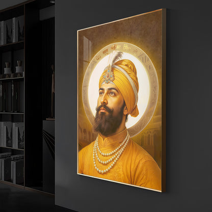 Guru Govind Singh Ji Modern Luxury Backlight Vertical Wall Art