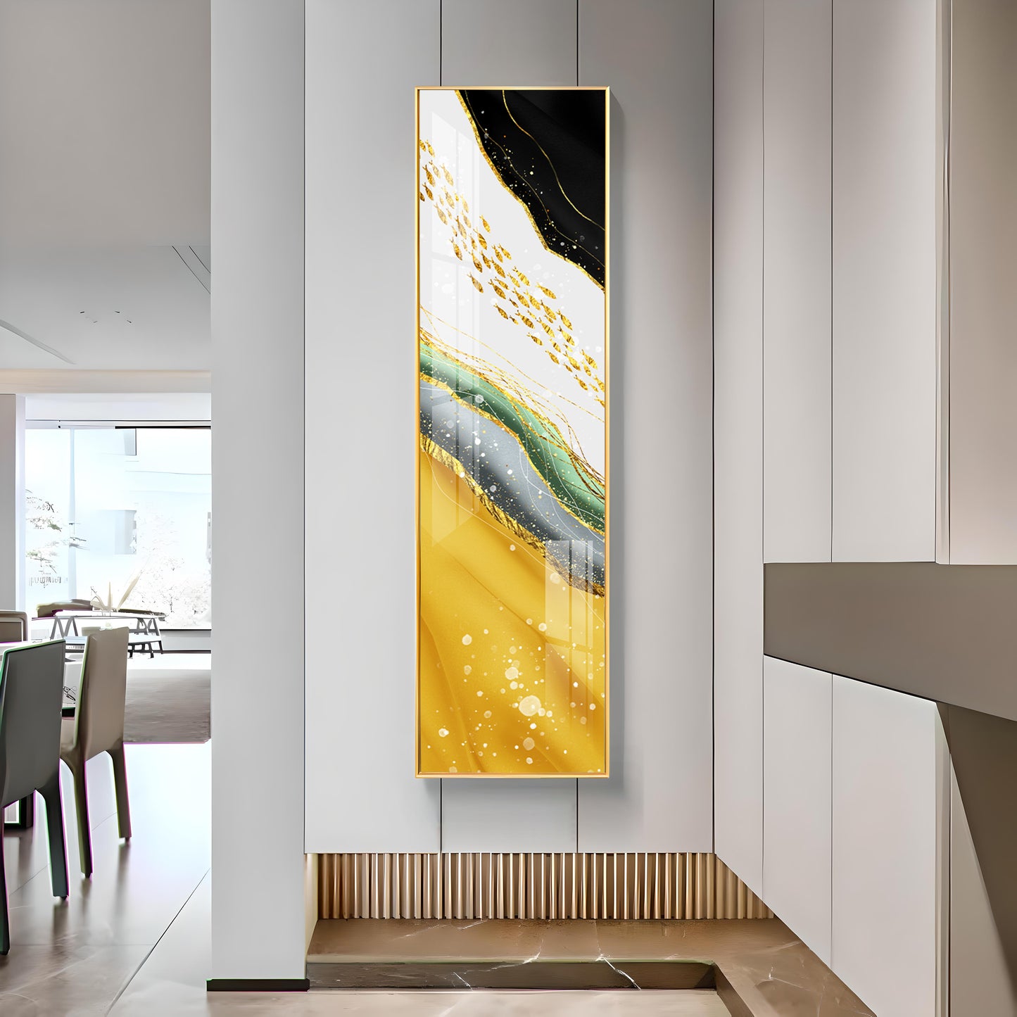 Sparkling Waves Premium Acrylic Vertical Wall Art