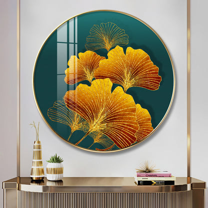 Sunlit Blossom Premium Acrylic Round Wall Art