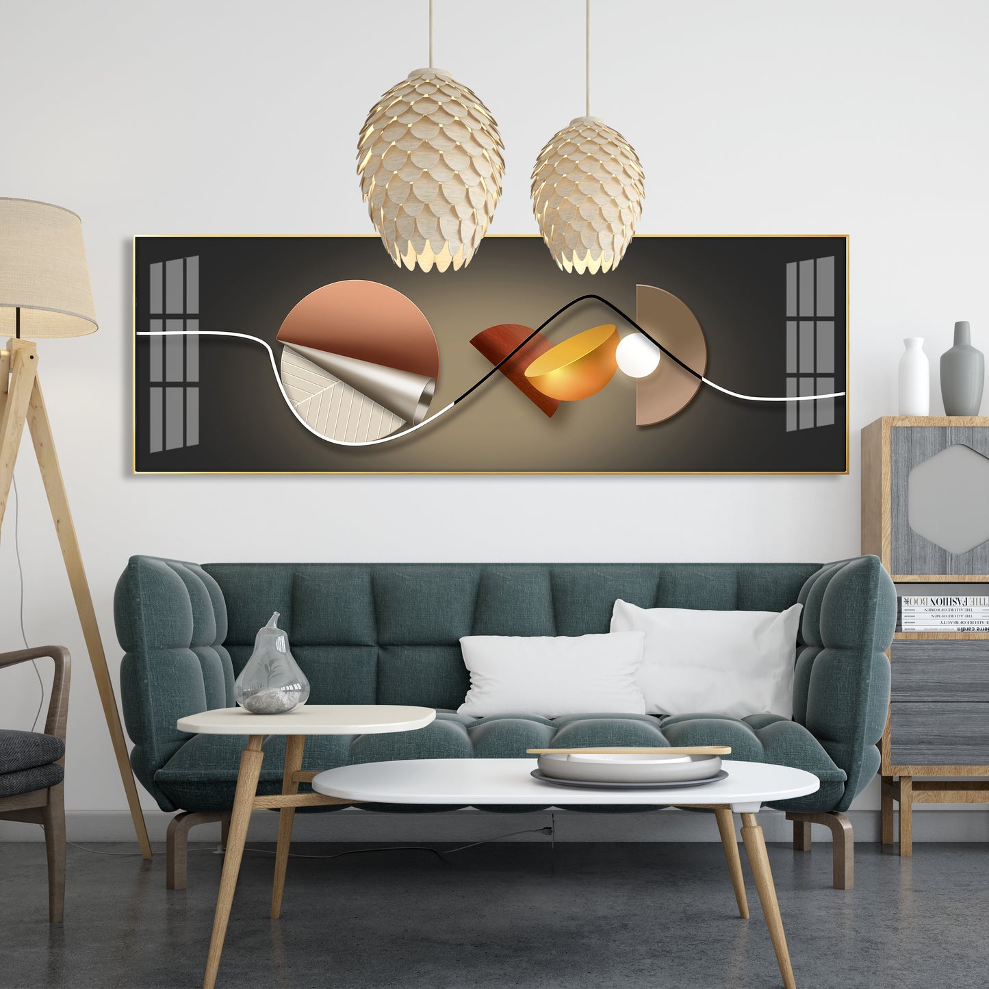 Floating Figures Premium Acrylic Horizontal Wall Art