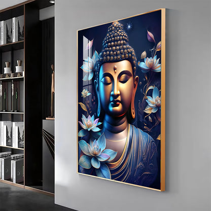 Modern Buddha Premium Acrylic Vertical Wall Art