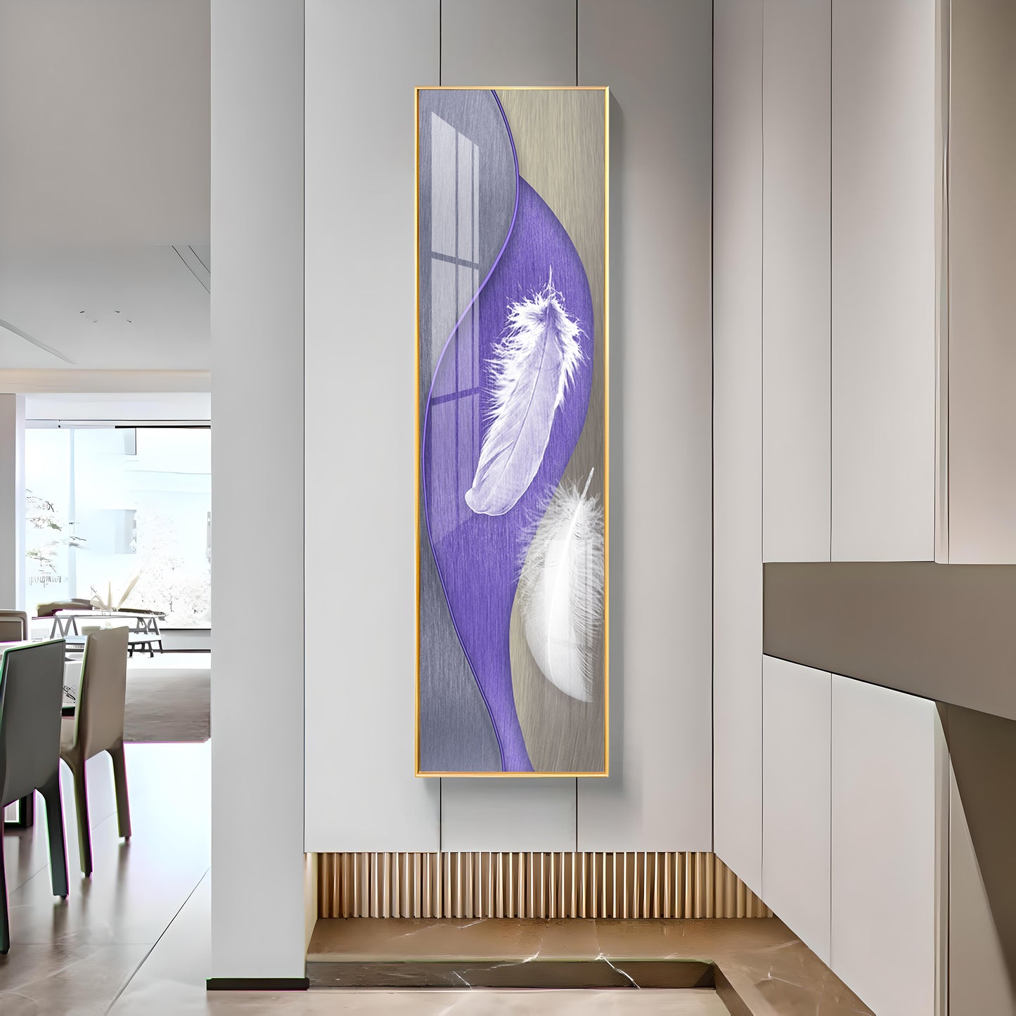 Purple Whispers Premium Acrylic Vertical Wall Art