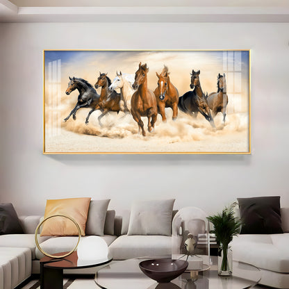 Herd of Horses Premium Acrylic Horizontal Wall Art