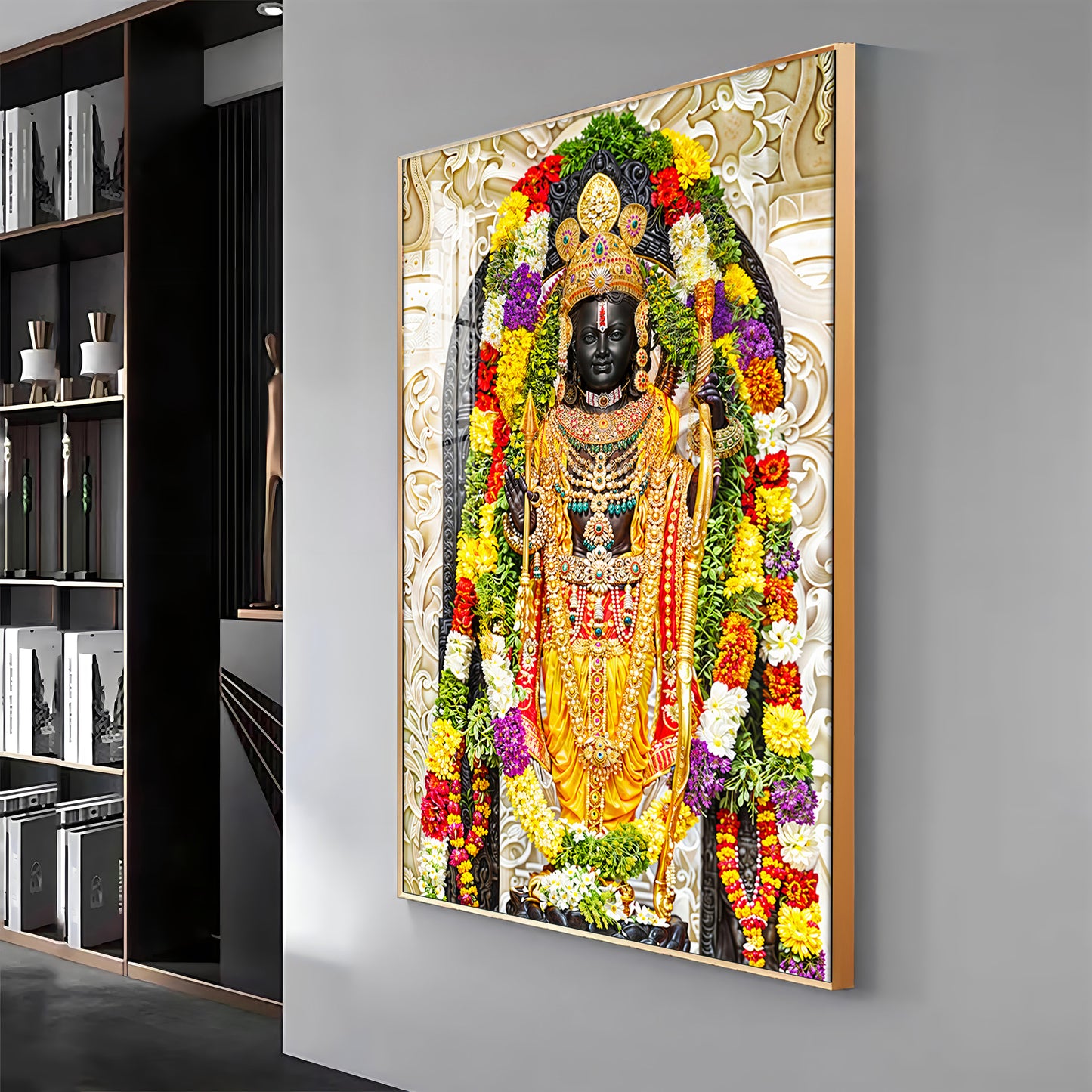 Shri Ram Janmbhoomi Portray Premium Vertical Wall Art