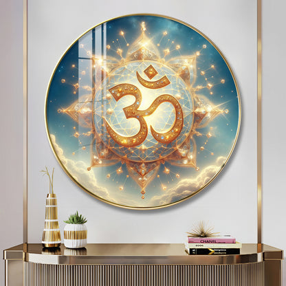 Om Incarnation Premium Acrylic Round Wall Art