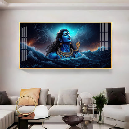 Divine Mahakal Premium Acrylic Horizontal Wall Art