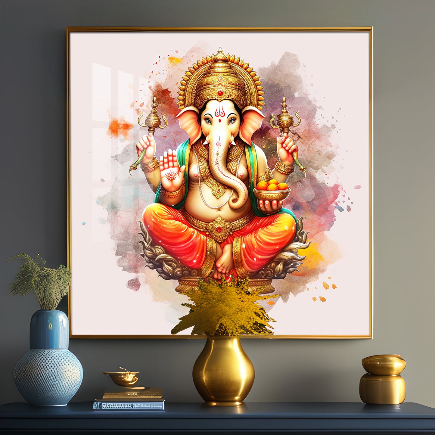 Gajanan Maharaj Premium Acrylic Square Wall Art