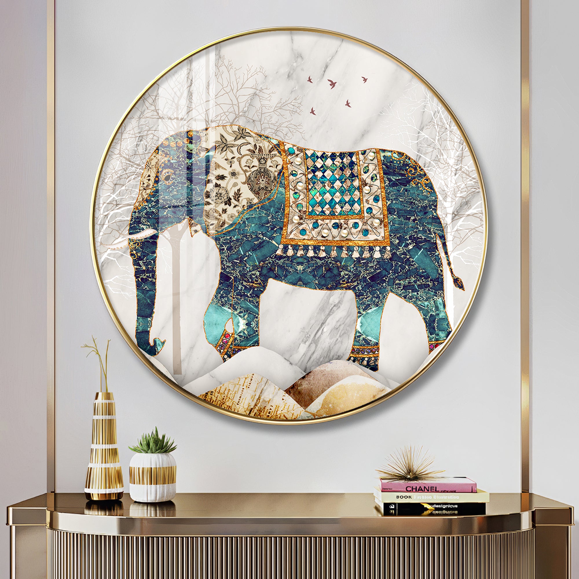 Majestic Alpha Premium Acrylic Round Wall Art