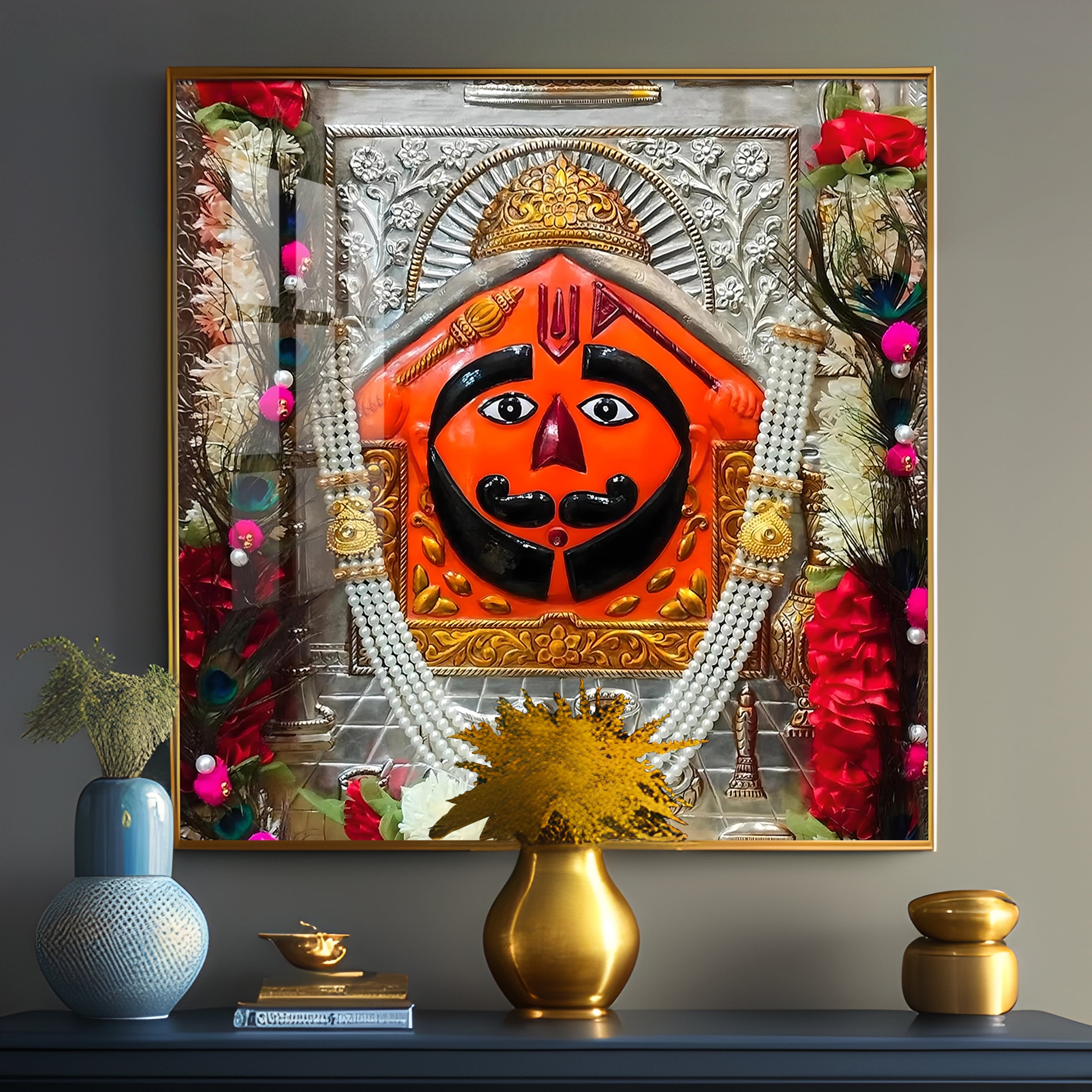 Salasar Balaji Maharaj Premium Acrylic Square Wall Art
