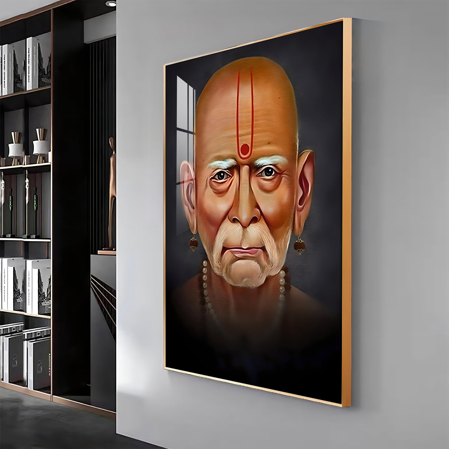 Crimson Visage Premium Vertical Acrylic Wall Art