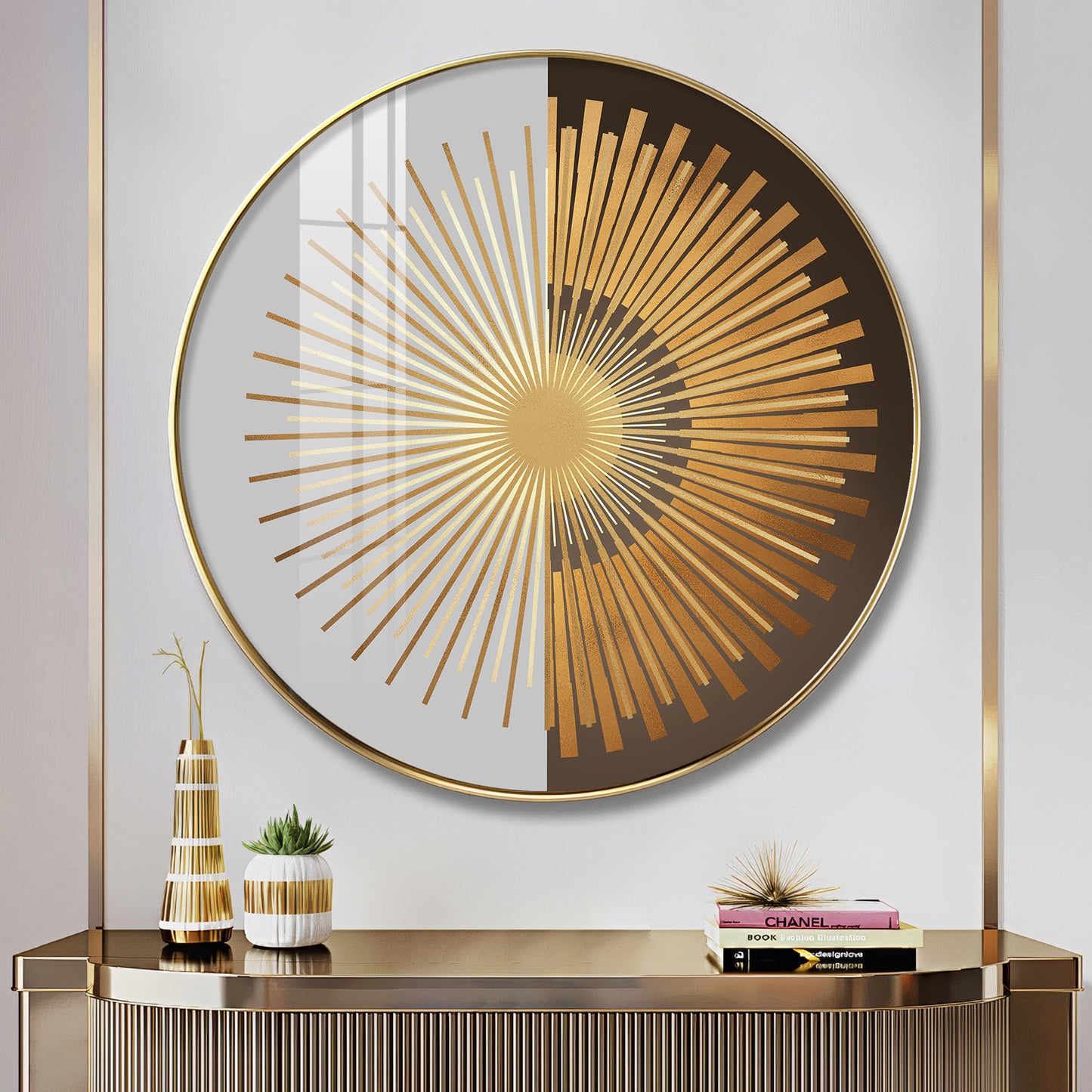 Radiant Circle Premium Acrylic Round Wall Art