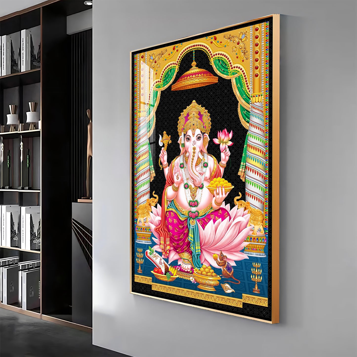 Divine Ganesh Serenity Premium Acrylic Vertical Wall Art