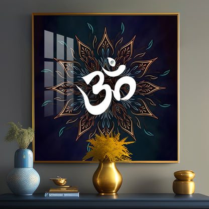 Om Shanti Premium Acrylic Square Wall Art